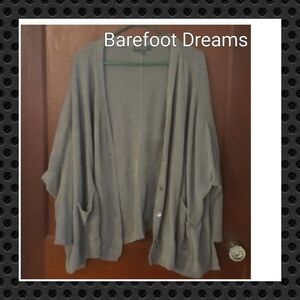 Barefoot Dreams Gray Oversized Cardigan